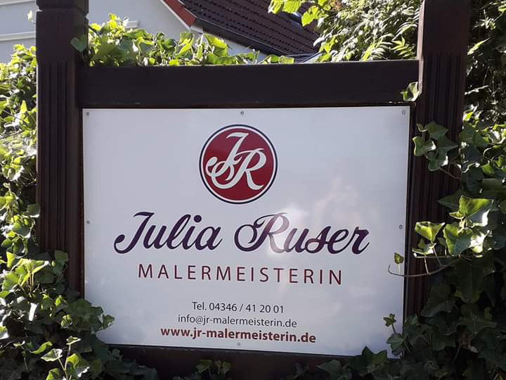 Julia Ruser Malermeisterin – Firmenschild